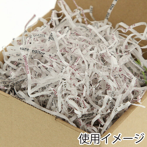 HEIKO 緩衝材 紙パッキン 40g入 英字ホワイト 紙巾2mm