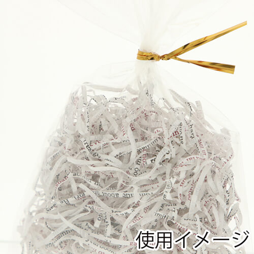 HEIKO 緩衝材 紙パッキン 40g入 英字ホワイト 紙巾2mm