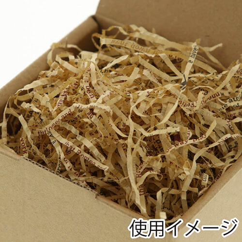 HEIKO 緩衝材 紙パッキン 40g入 英字クラフト 紙巾2mm