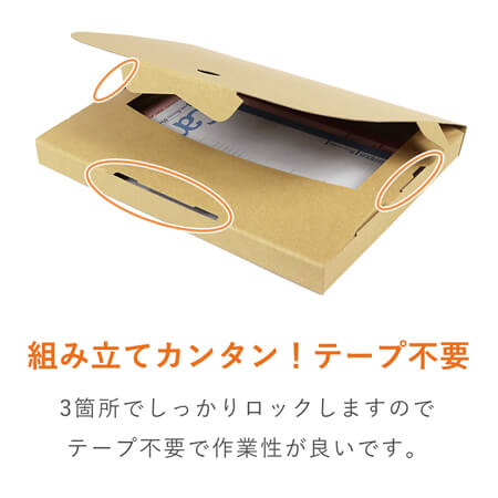 【クロネコDM便最大・ゆうパケット】厚さ2cm・テープレスケース（A4サイズ）