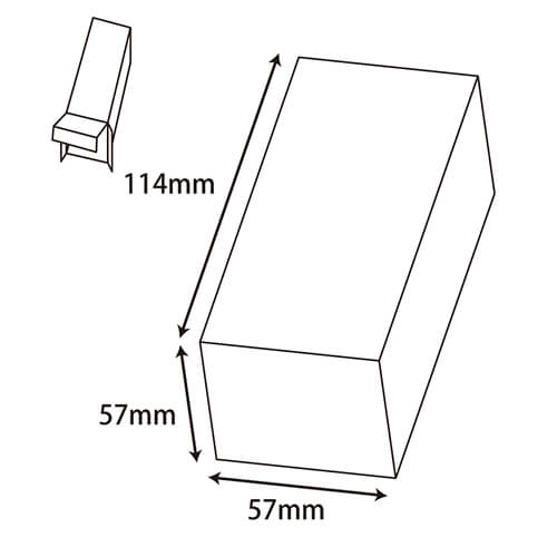 クリアボックス（サック式・57×114×高57mm）