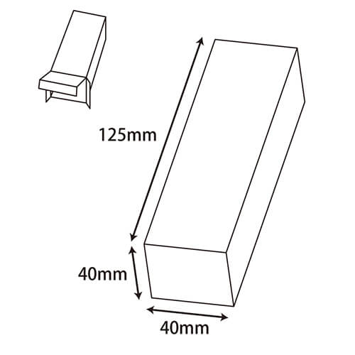 クリアボックス（サック式・40×125×高40mm）