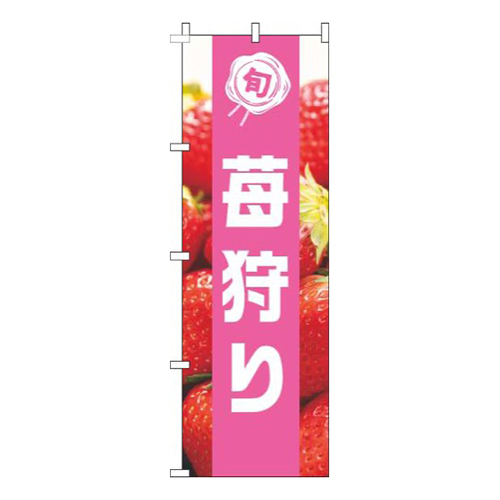 苺狩り写真ピンク帯