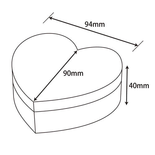 クリアボックス（ハート型・94×90×深40mm）