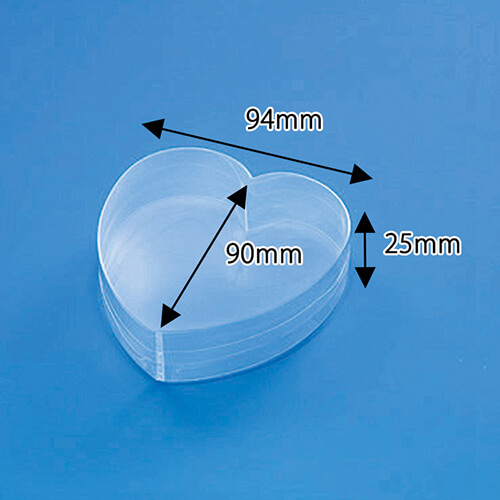 クリアボックス（ハート型・94×90×深25mm）