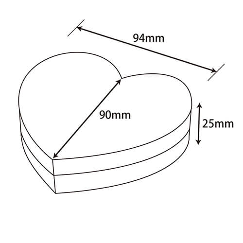 クリアボックス（ハート型・94×90×深25mm）