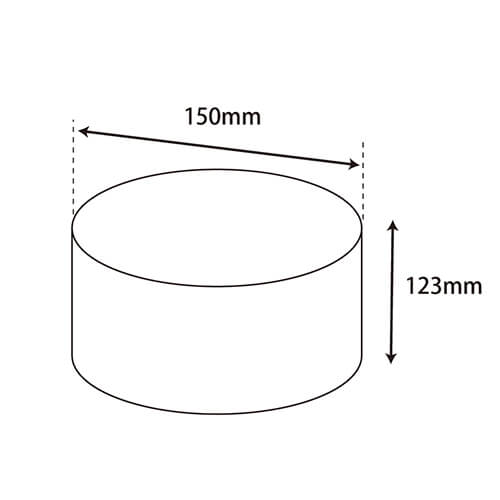 サークルＢＯＸ（白・直径150×高123mm)