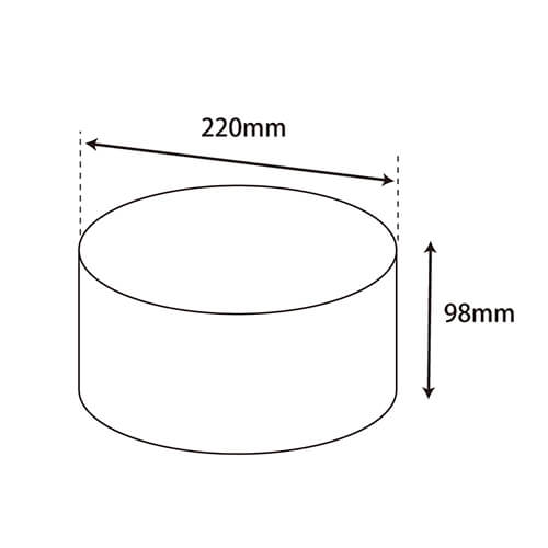 サークルＢＯＸ（白・直径220×高98mm)