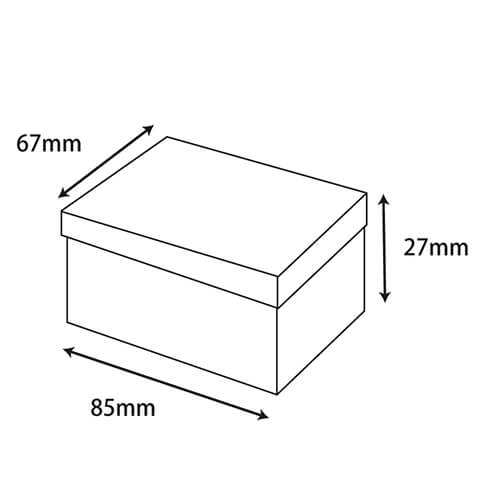 貼箱パール（チャコール・67×85×高27mm）