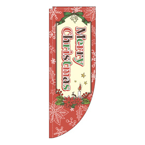 Merry Christmas ポインセチア Rのぼり (棒袋仕様) 
