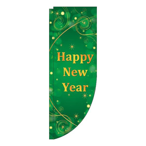 HappyNewYear緑Rのぼり(棒袋仕様)