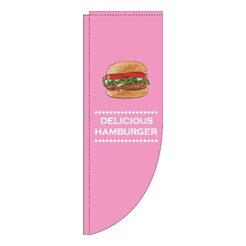 ハンバーガーピンクRのぼり (棒袋仕様) 