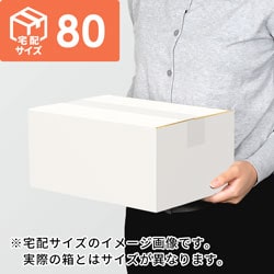 【宅配80サイズ】小箱ぴったり梱包用ダンボール箱［SBOX-02・2箱］（310×160×160mm）5mm A/F 白C5×C5