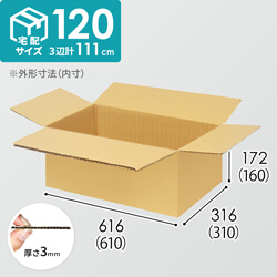 宅配100サイズ】ダンボール箱（550×300×100mm）5mm A/F K5×K5