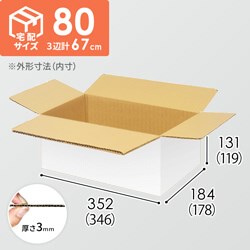 宅配80サイズ】小箱ぴったり梱包用ダンボール箱［SBOX-03・2箱］（346