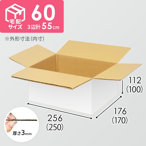 【宅配60サイズ】（250×170×100mm）3mm B/F 白C5×C5