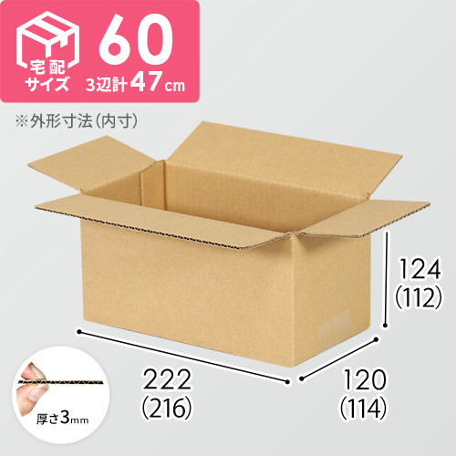 宅配60サイズ】小箱ぴったり梱包用ダンボール箱［JE-31・2箱］（216×114×112mm）3mm B/F C120×C120 | ダンボール 通販No.1【ダンボールワン】