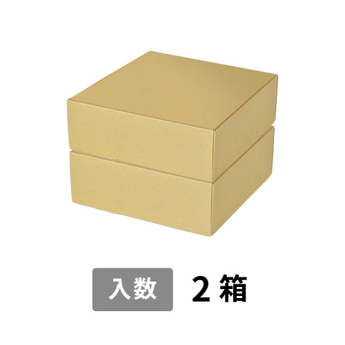 【宅配80サイズ】小箱ぴったり梱包用ダンボール箱［FBOX-03・2箱］（245×238×176mm）5mm A/F 白C5×C5