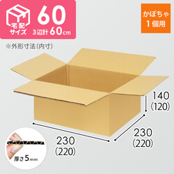 【かぼちゃ1個用】宅配60サイズ・ダンボール箱（220×220×120mm）