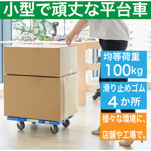 ＴＲＵＳＣＯ ルートバンメッシュタイプ 4輪自在 415×615mm MPK600JB