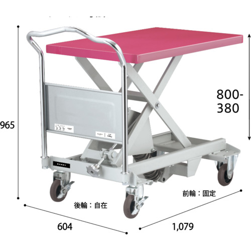 ダンディ スプリング式運搬台車 ダンディレベラー 500kg 910×600mm UDLV500