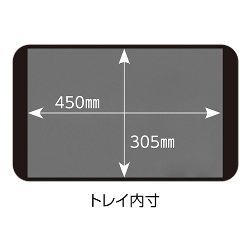 緑十字 ツールカート トレイ3段 605×320×890mm 黒 146153