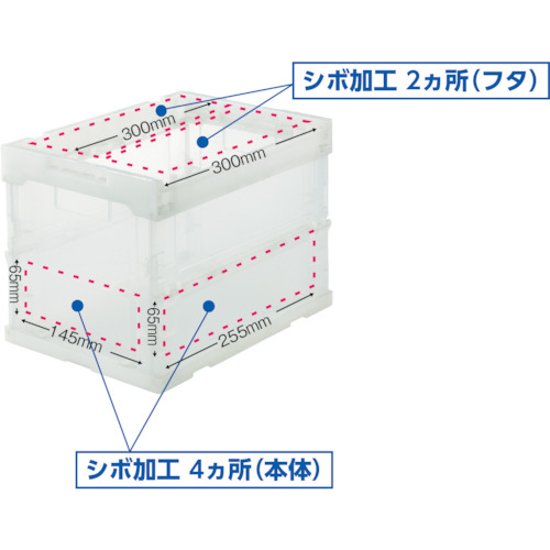 ＴＲＵＳＣＯ オリコン α折りたたみコンテナ 20L ダークブルー TRS20