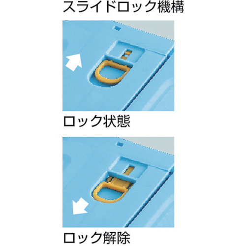 ＴＲＵＳＣＯ オリコン 薄型折りたたみコンテナスケルコン 30L ロックフタ付 透明 TSKC30B