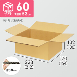 【宅配60サイズ】小箱ぴったり梱包用ダンボール箱［NE-26・6箱］（212×154×100mm）8mm W/F C5×C5