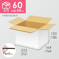 【宅配60サイズ】小箱ぴったり梱包用ダンボール箱［NE-26・8箱］（212×154×130mm）5mm A/F 白C5×C5