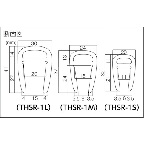 ＴＲＵＳＣＯ Ｈ鋼ショックレスガードS 1m イエロー THSR1SY