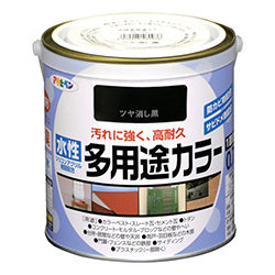 アサヒペン 水性多用途カラー 0.7L ツヤ消し黒 460936