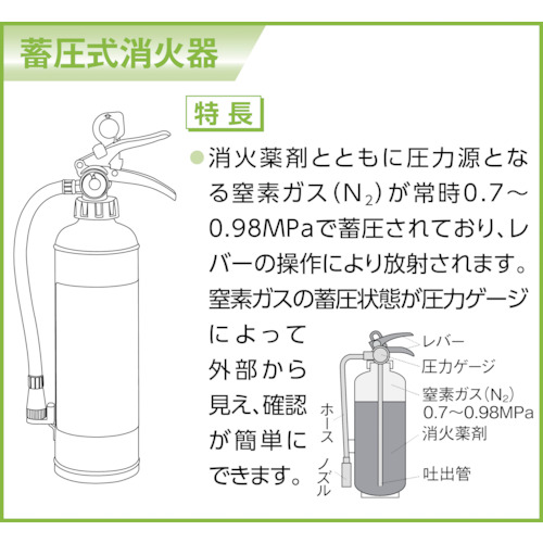 ヤマト ＡＢＣ粉末消火器 20型 蓄圧式 YA20X