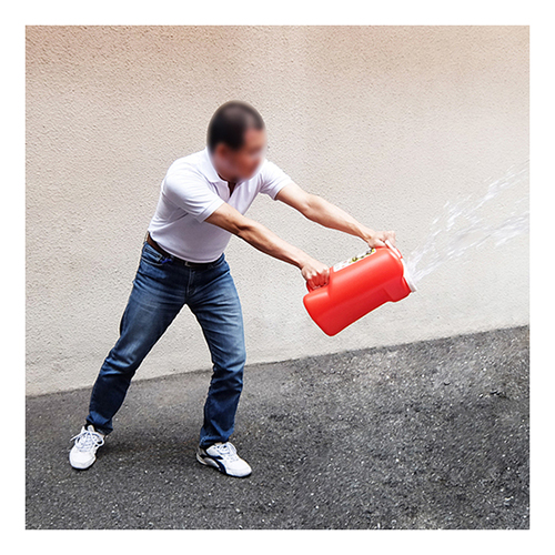 緑十字 防災用品 消火投水 8L レッド 380314