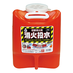 緑十字 防災用品 消火投水 8L レッド 380314