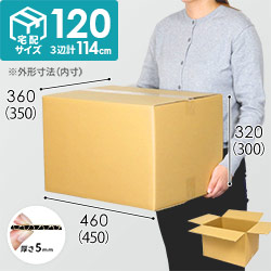 【宅配120サイズ】定番段ボール箱（DA008)