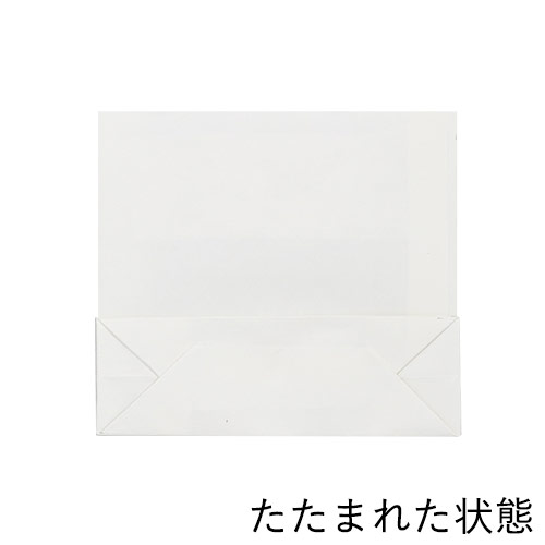 ワンポイント印刷紙袋（白・平紐・幅180×マチ60×高さ165mm・片面印刷)