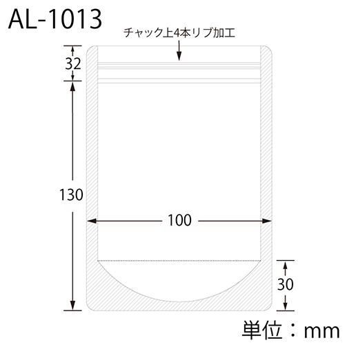 セイニチ ラミジップ アルミ赤  チャック付きスタンド袋（100×130×底マチ30mm)