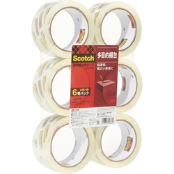 ３Ｍ 透明梱包用テープ 中軽量物用 48mm×50m（6巻入 ） 3136PN