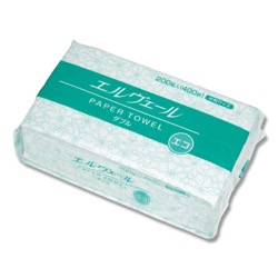 大王製紙 ペーパータオル エルヴェール エコダブル レギュラー 中判 ダブル 再生紙 1パック200枚入