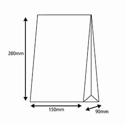 角底袋（スリムレター・ライトグリーン・幅150×マチ90×高280mm)