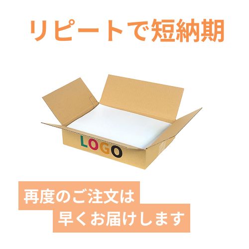 【ロゴ印刷・フルカラー・3面】宅配60サイズ ダンボール箱（A4サイズ・シャツ用）