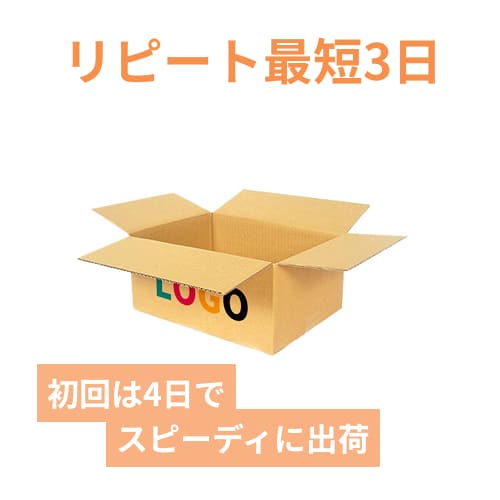【ロゴ印刷・フルカラー・3面】宅配80サイズ ダンボール箱（DA004）