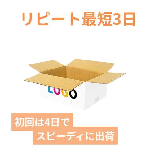 【ロゴ印刷・フルカラー・3面】宅配80サイズ ダンボール箱（白・DA004-S）