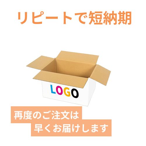 【ロゴ印刷・フルカラー・3面】宅配60サイズ ダンボール箱（白・A5サイズ）
