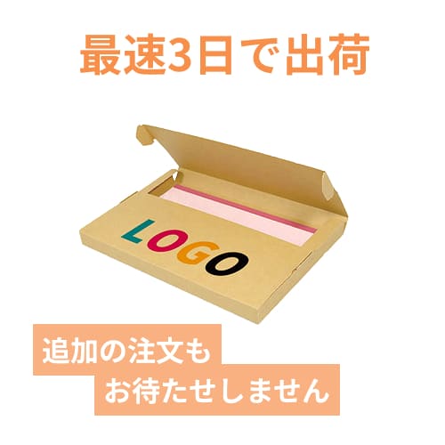 【ロゴ印刷・フルカラー】厚さ3cm・テープレスケース（クリックポスト最大・A4サイズ）