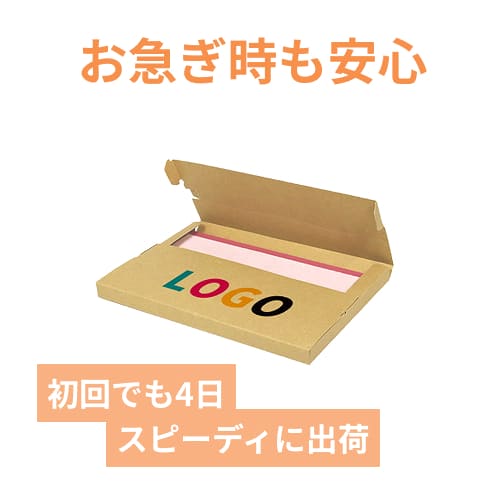 【ロゴ印刷・フルカラー】厚さ2.5cm・テープレスケース（A4サイズ）