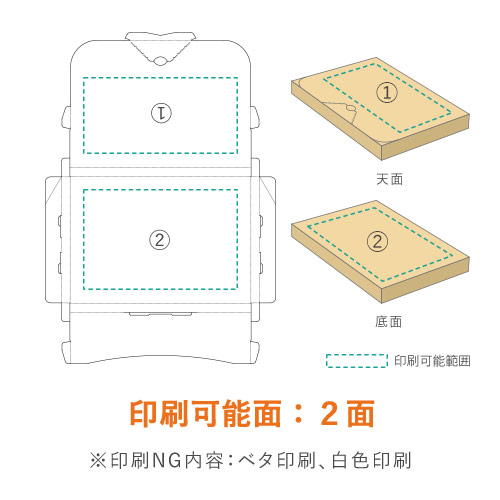 【ロゴ印刷・フルカラー】厚さ3cm・テープレスケース（A4サイズ）