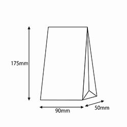 角底袋（白・幅90×マチ50×高175mm)