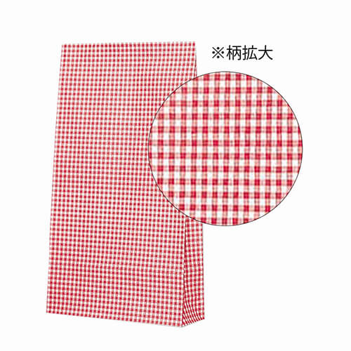 角底袋（ギンガムミニ・赤・幅90×マチ50×高175mm)